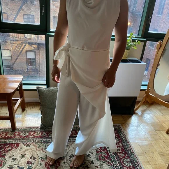 White Zara Jumpsuit - Picture 3 of 9